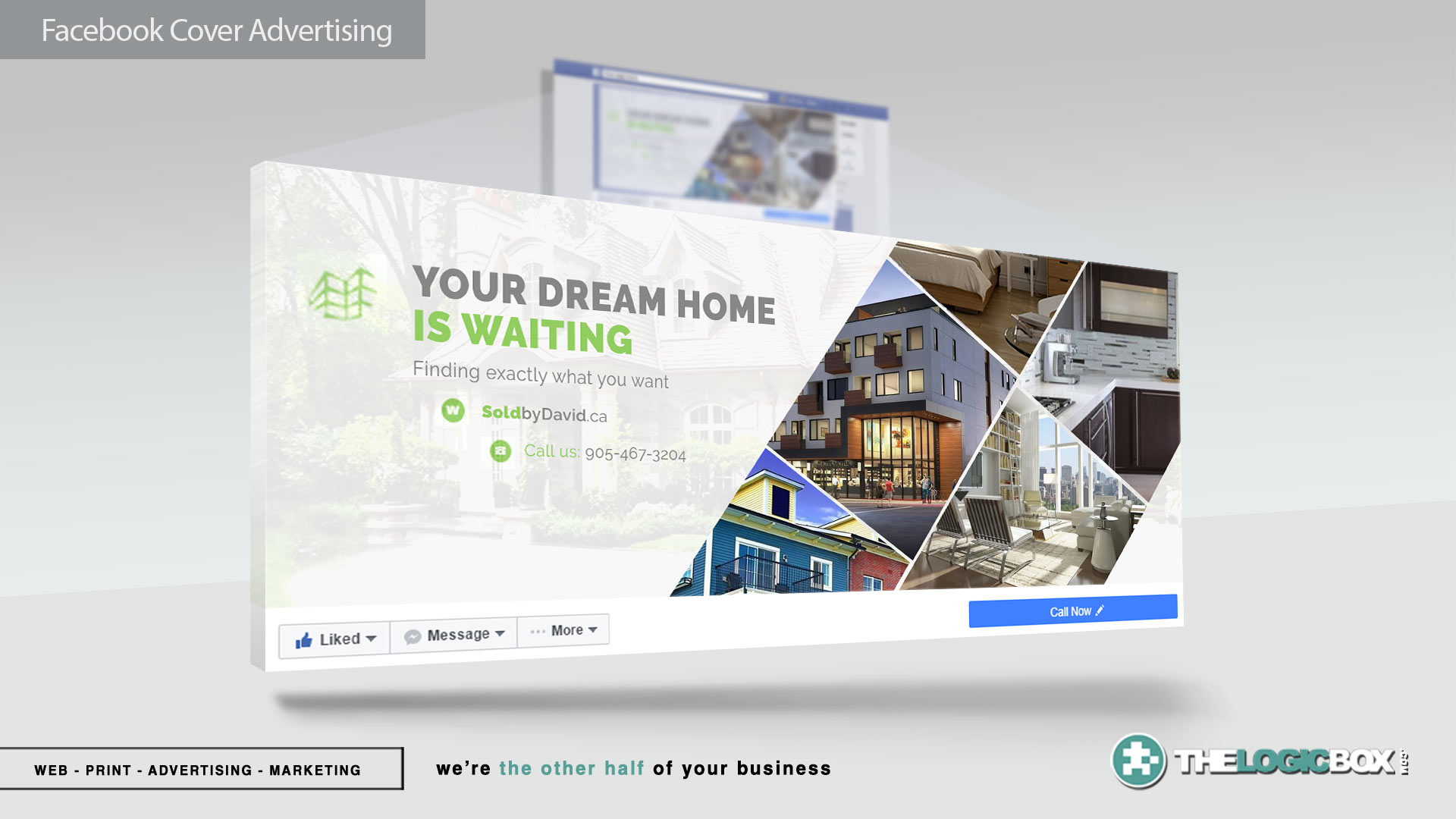 Facebook Cover Banners & Advertisement Mockup PSDs Fitness - Digital Marketing Toronto | The Logic Box