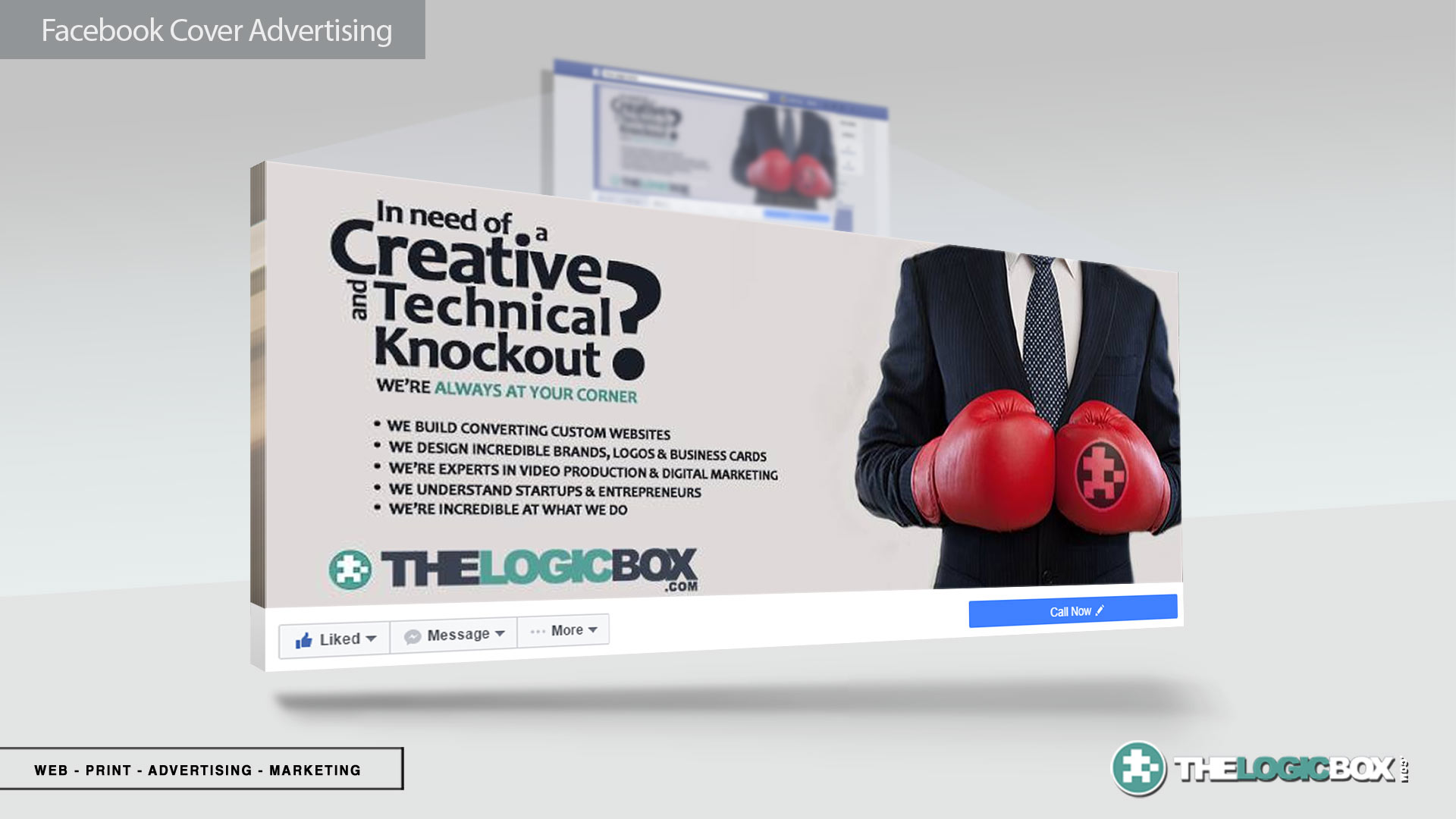 Facebook Cover Banners & Advertisement Mockup PSDs Fitness - Digital Marketing Toronto | The Logic Box