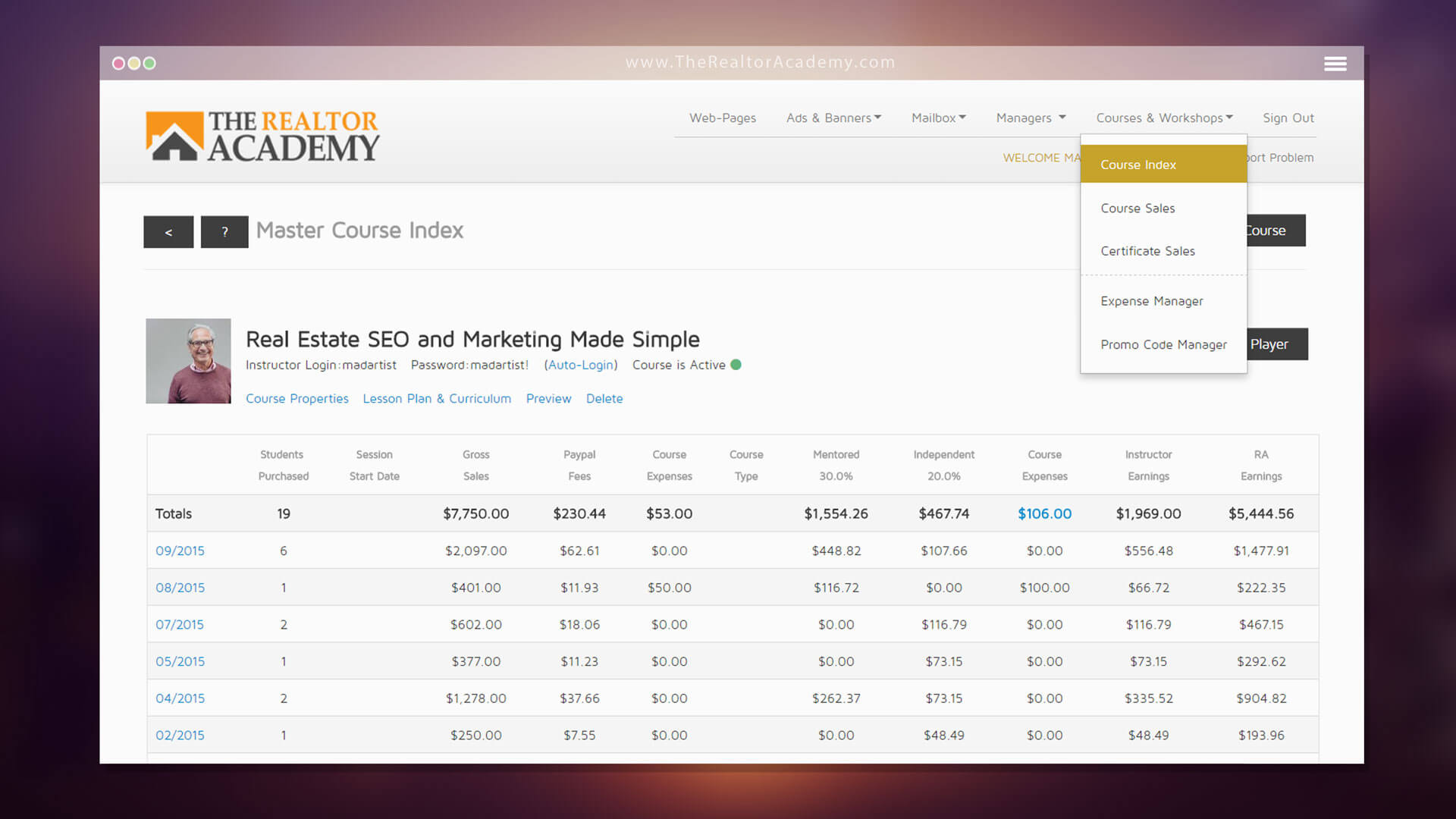 The Realtor Academy - Resource / Directory / Education  CMS / CRM for Real Estate Professionals - Powered by Web Development Company The Logic Box