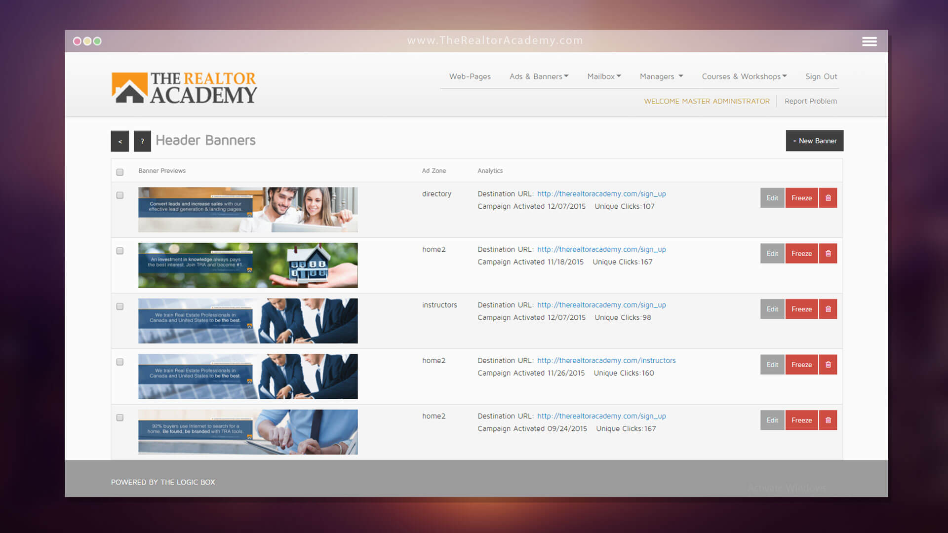 The Realtor Academy - Resource / Directory / Education  CMS / CRM for Real Estate Professionals - Powered by Web Development Company The Logic Box