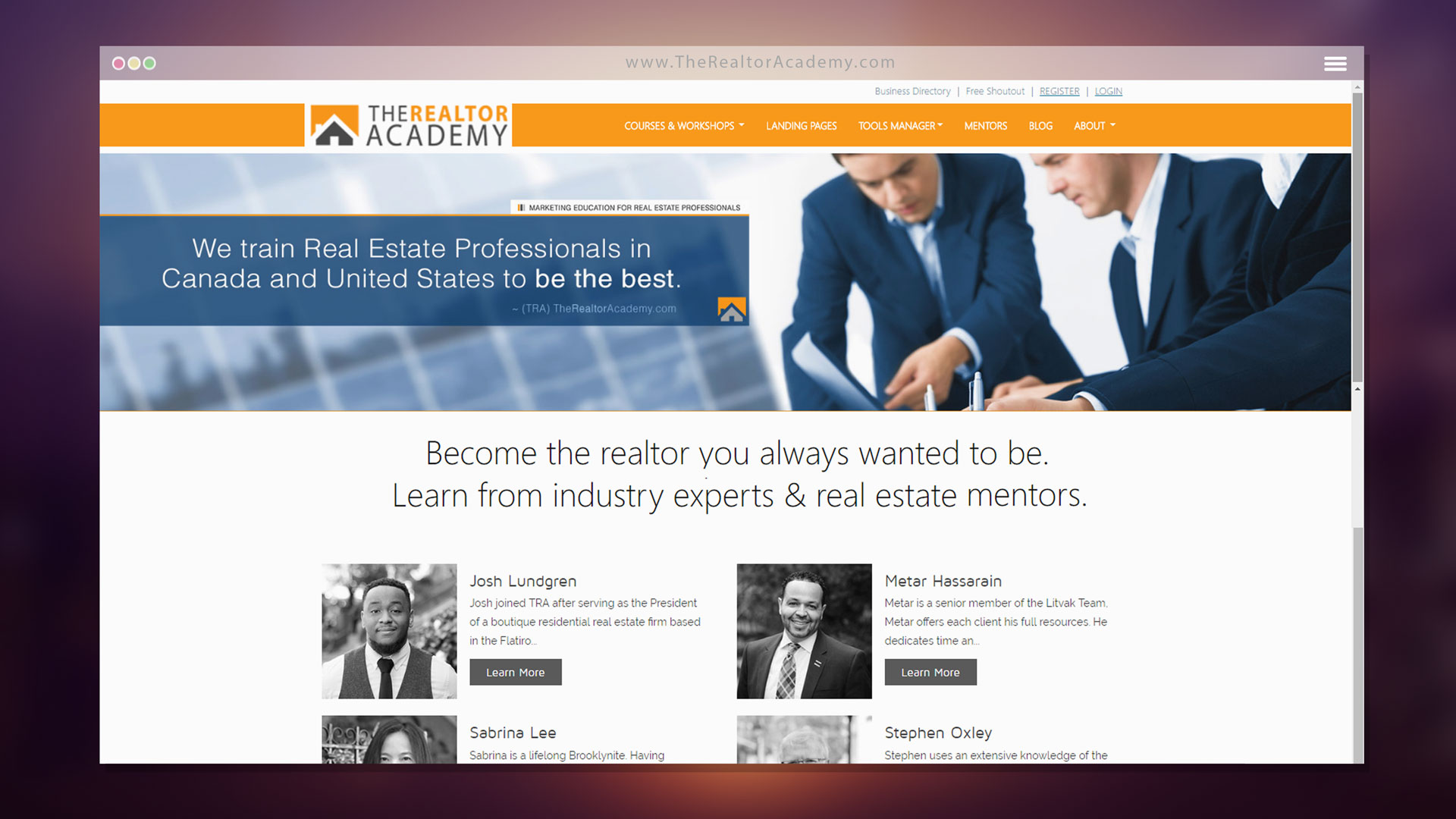 The Realtor Academy - Resource / Directory / Education  CMS / CRM for Real Estate Professionals - Powered by Web Development Company The Logic Box
